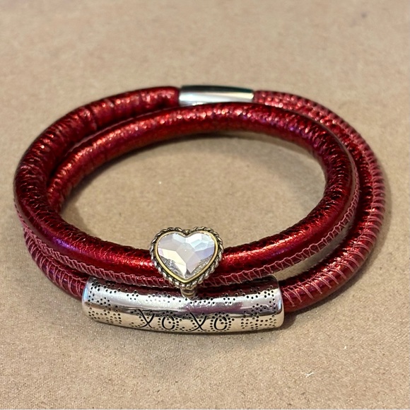 🆕 Brighton Corina Ring bead Clear heart crystal trimmed in silver & gold - Picture 8 of 8